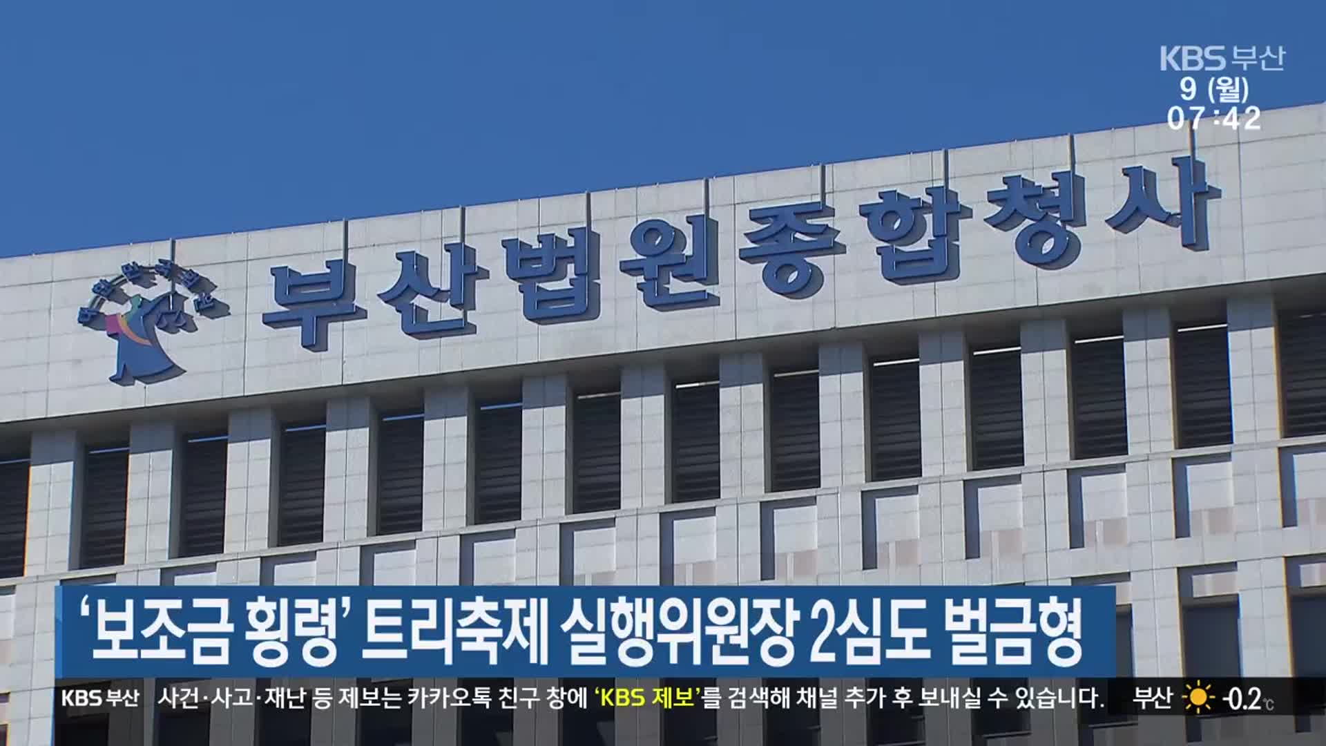 ‘보조금 횡령’ 트리축제 실행위원장 2심도 벌금형