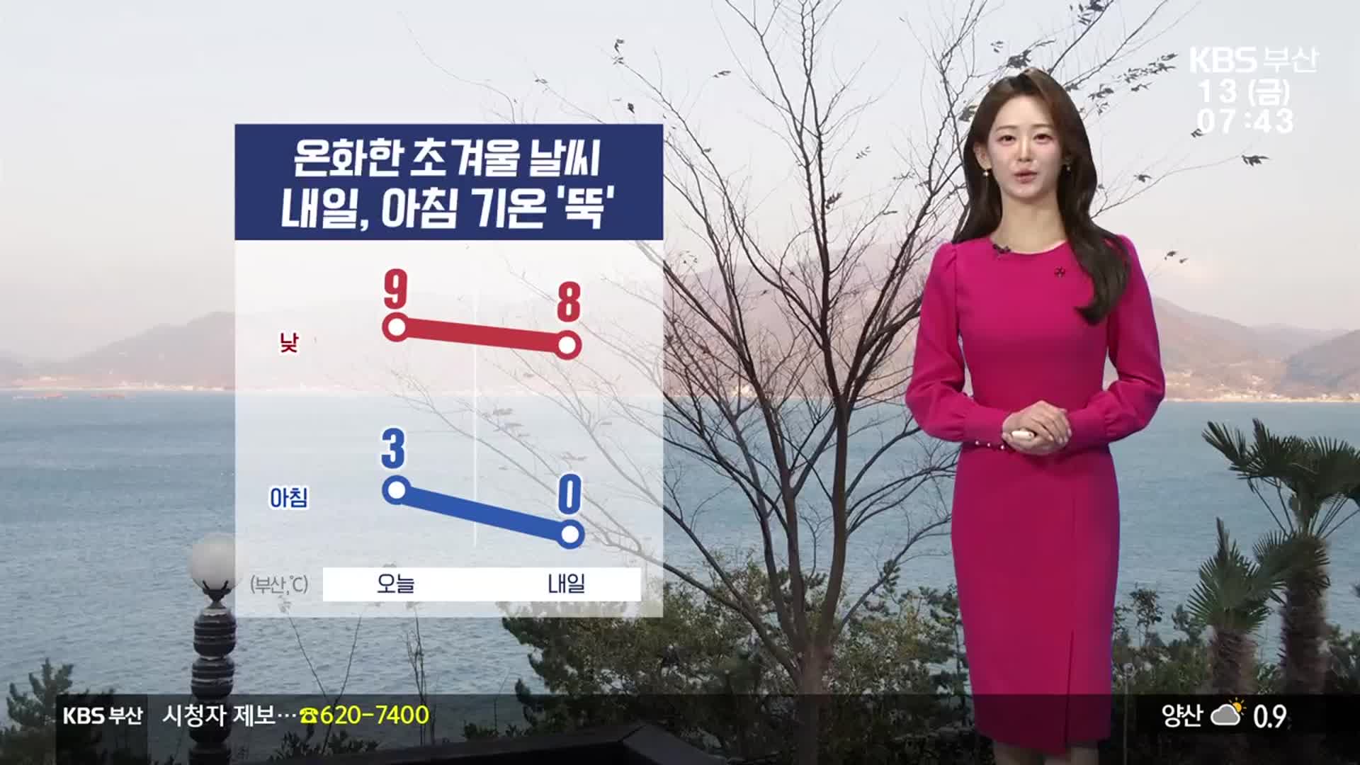 [날씨] 부산 큰 추위 없어요!…내일 아침 기온 ‘뚝↓’