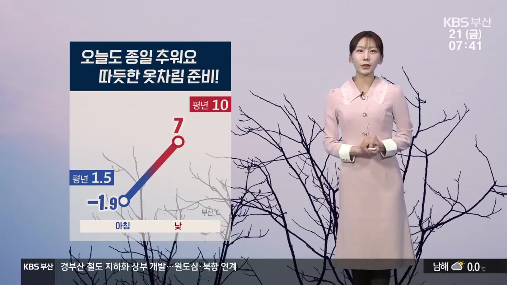 [날씨] 부산 아침 영하 1.9도 안팎…건조경보 ‘화재 주의’