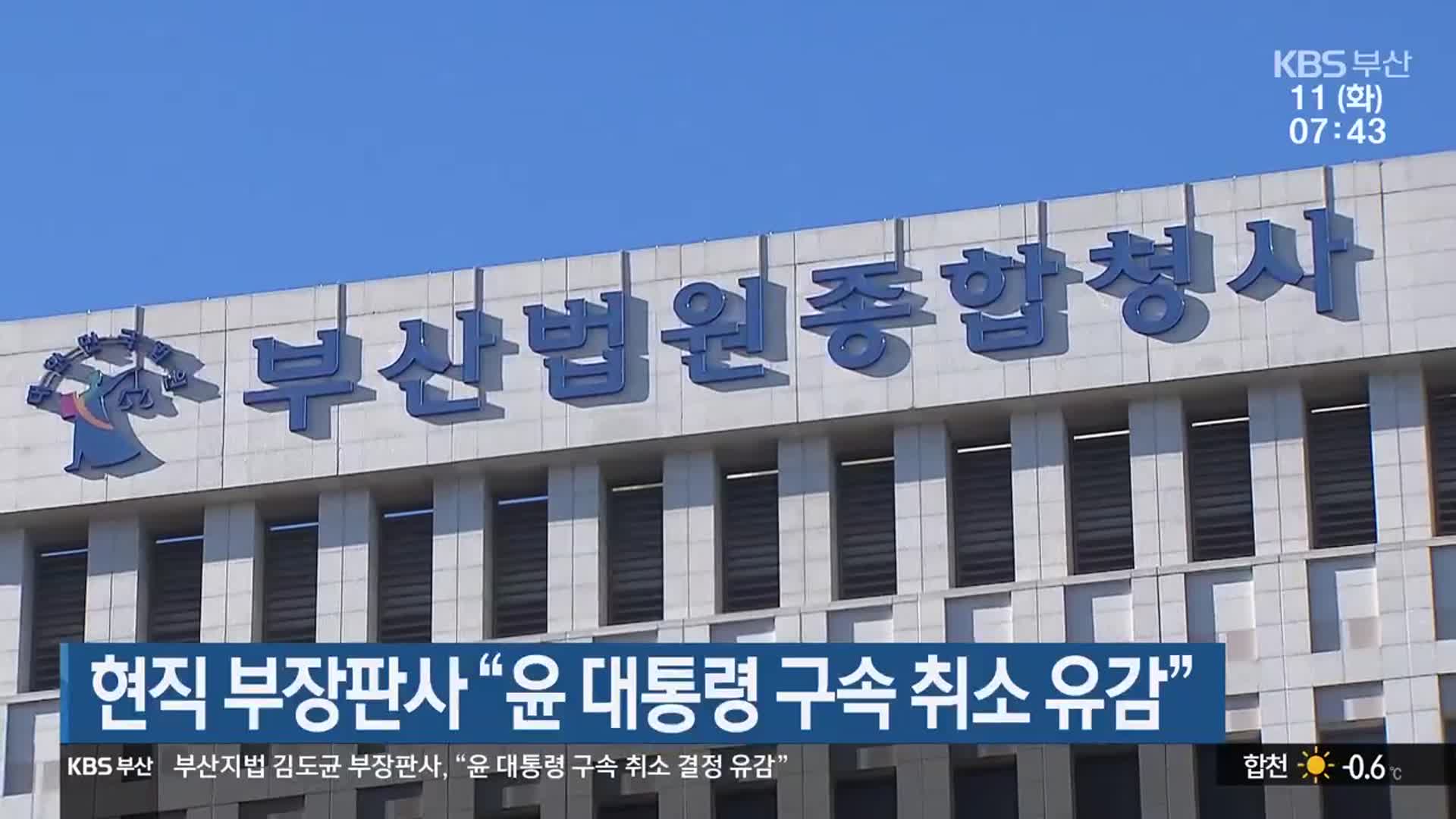 현직 부장판사 “윤 대통령 구속 취소 유감”
