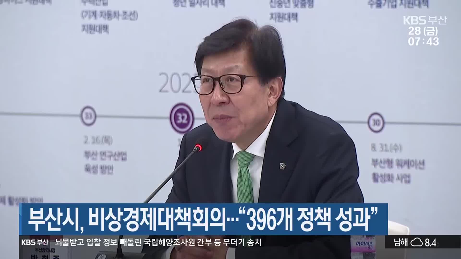부산시, 비상경제대책회의…“396개 정책 성과”