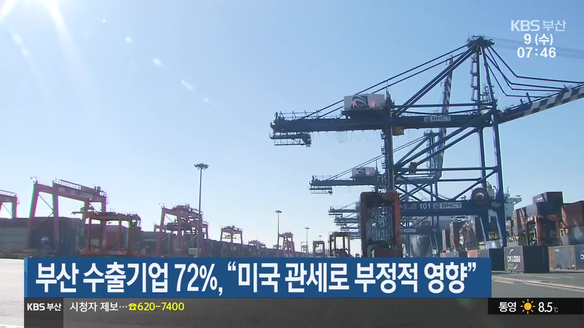 부산 수출기업 72% “미국 관세로 부정적 영향”