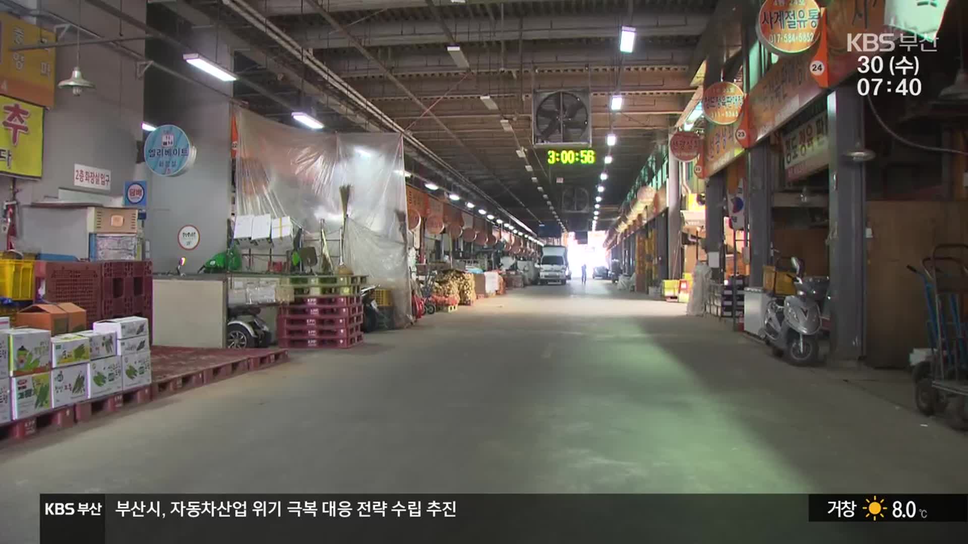 땅꺼짐 불안…발길 끊긴 새벽시장 ‘이중고’