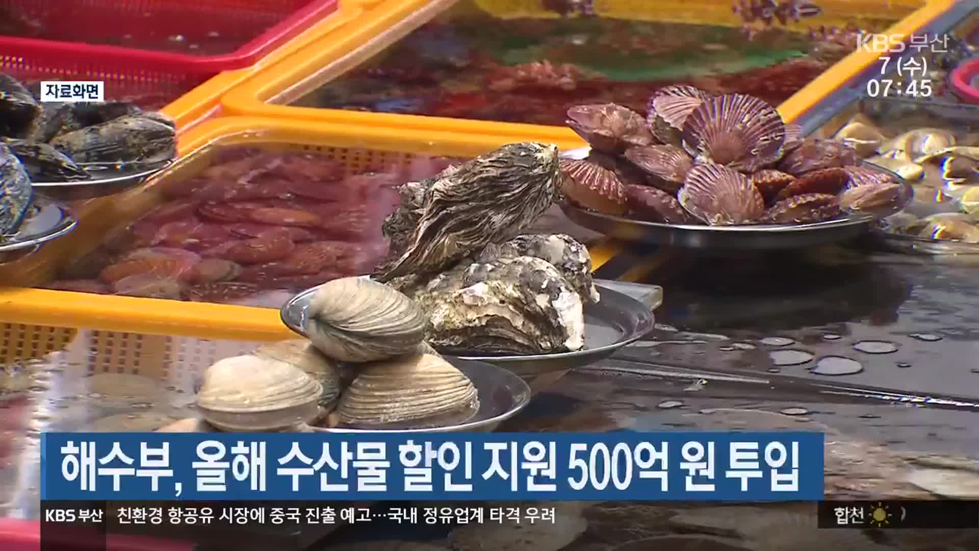 해수부, 올해 수산물 할인 지원 500억 원 투입