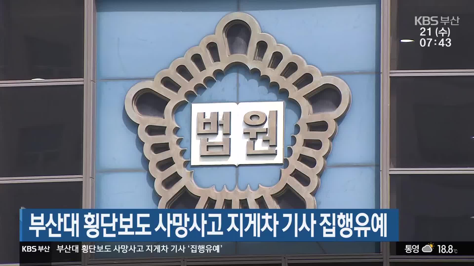부산대 횡단보도 사망사고 지게차 기사 집행유예
