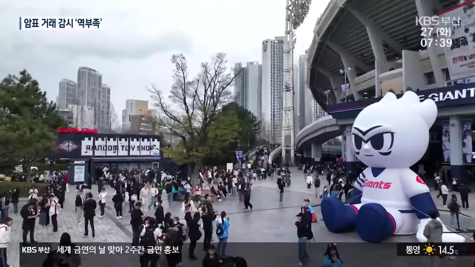 롯데 선전에 연일 매진…‘암표’ 기승