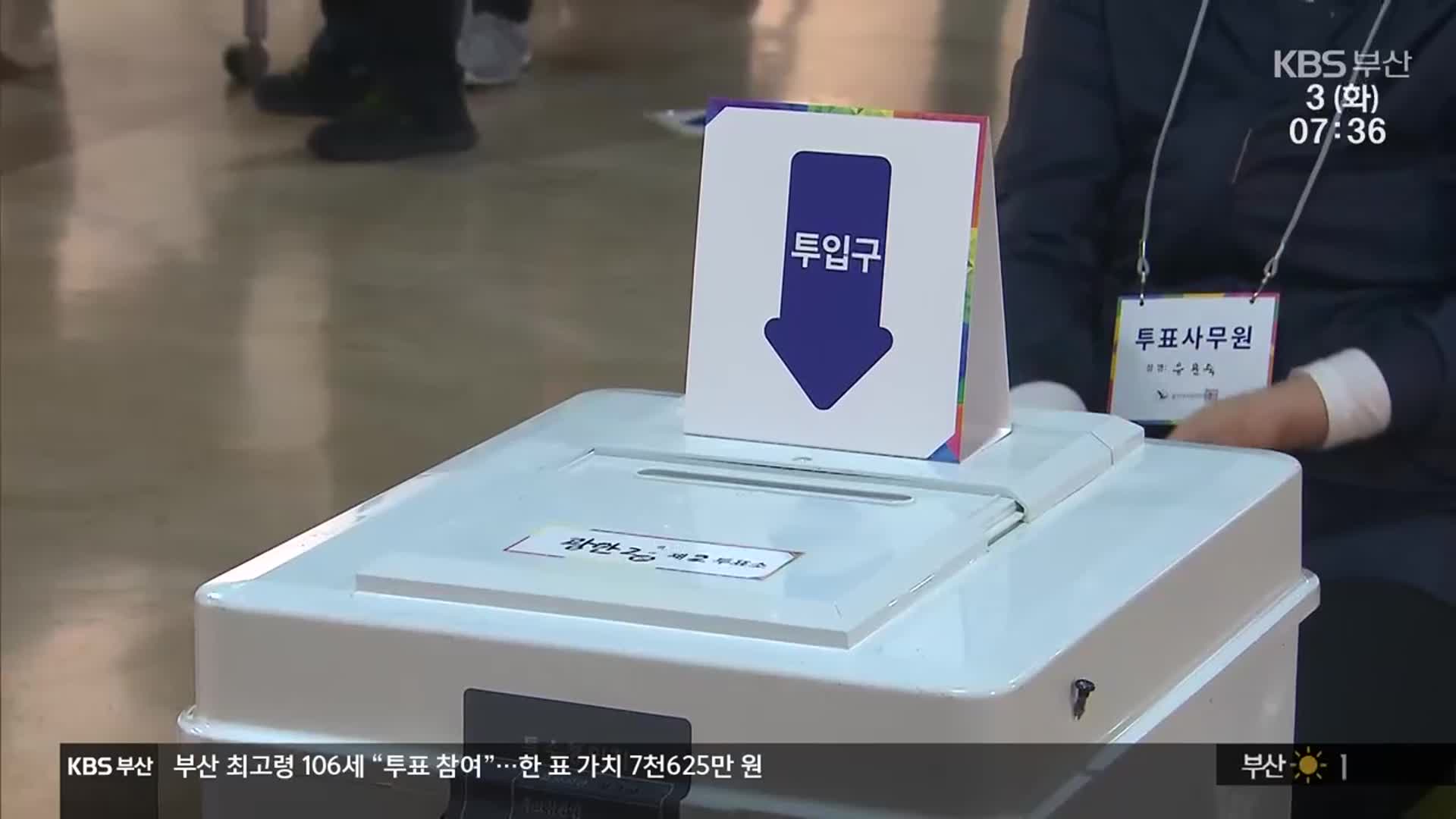 이 시각 부산 투표소