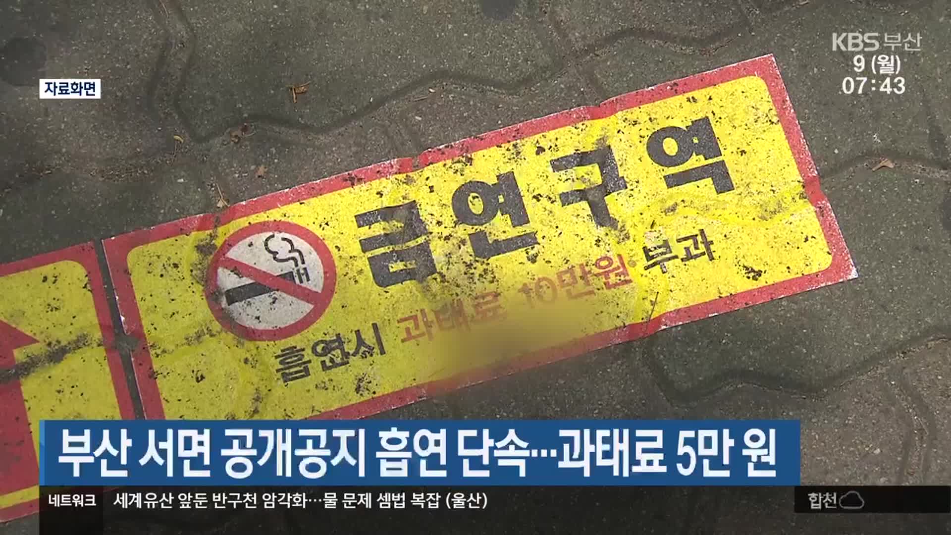 부산 서면 공개공지 흡연 단속…과태료 5만 원