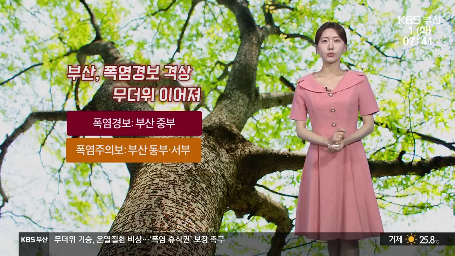 [날씨] 부산, 폭염경보 격상…온열질환 주의