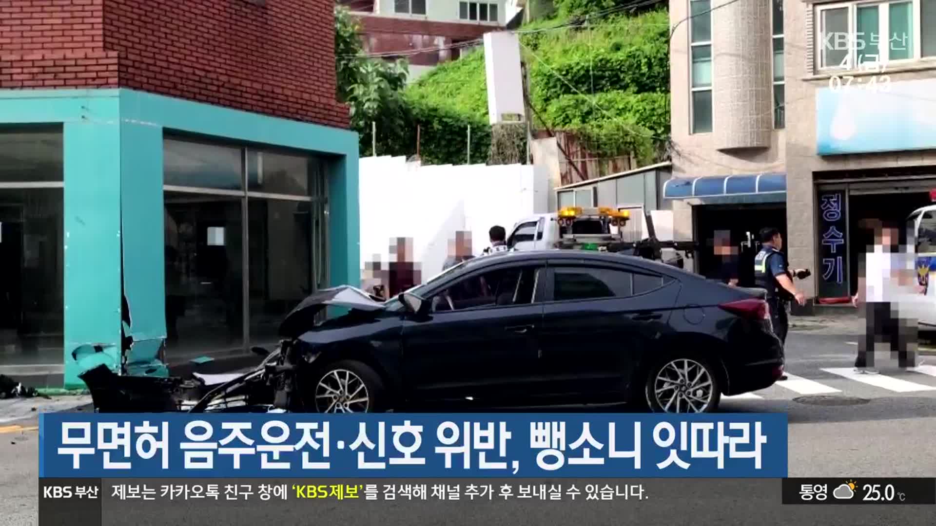 무면허 음주운전·신호 위반, 뺑소니 잇따라