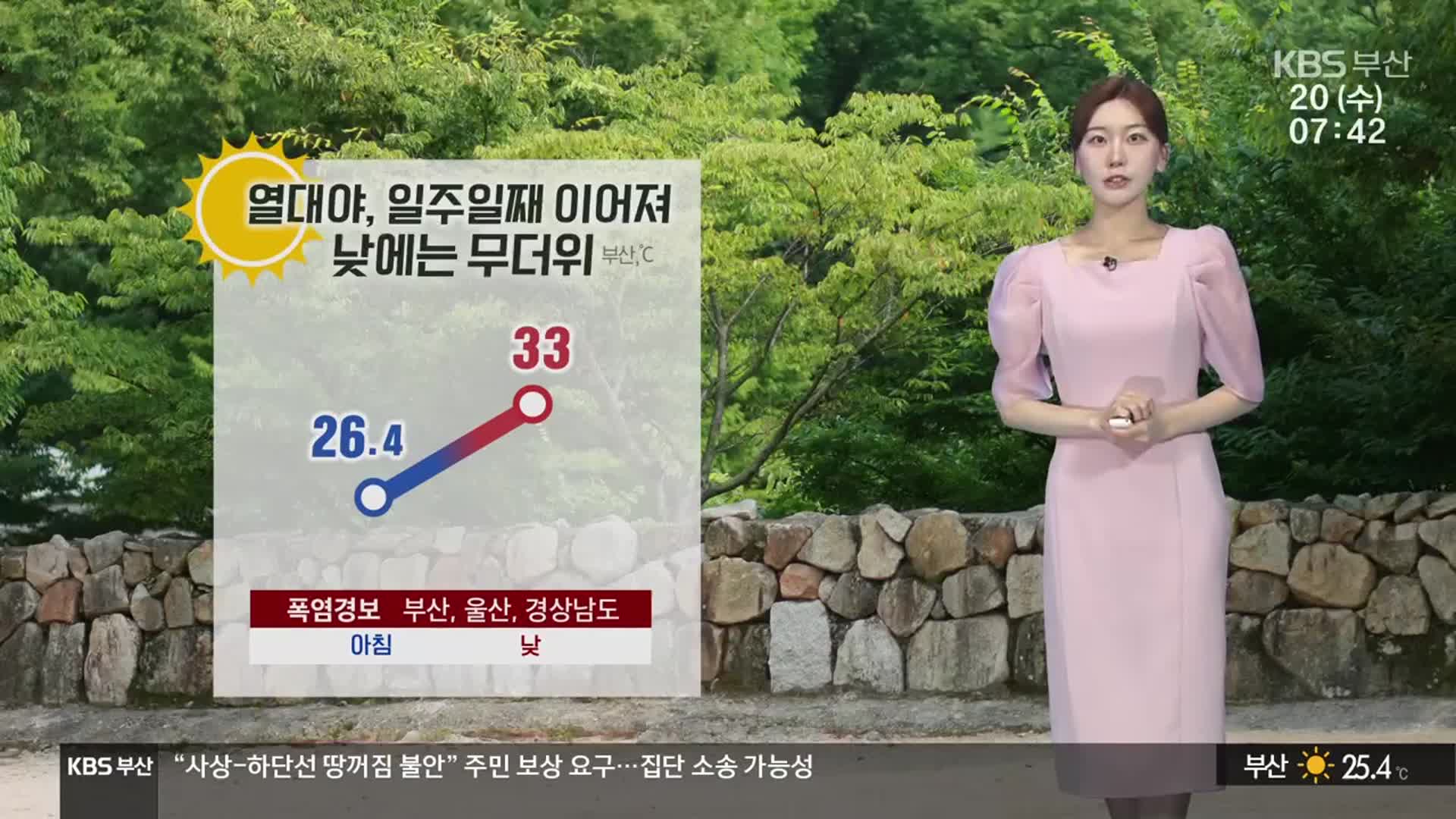 [날씨] 부산 일주일째 열대야…낮 최고 33도