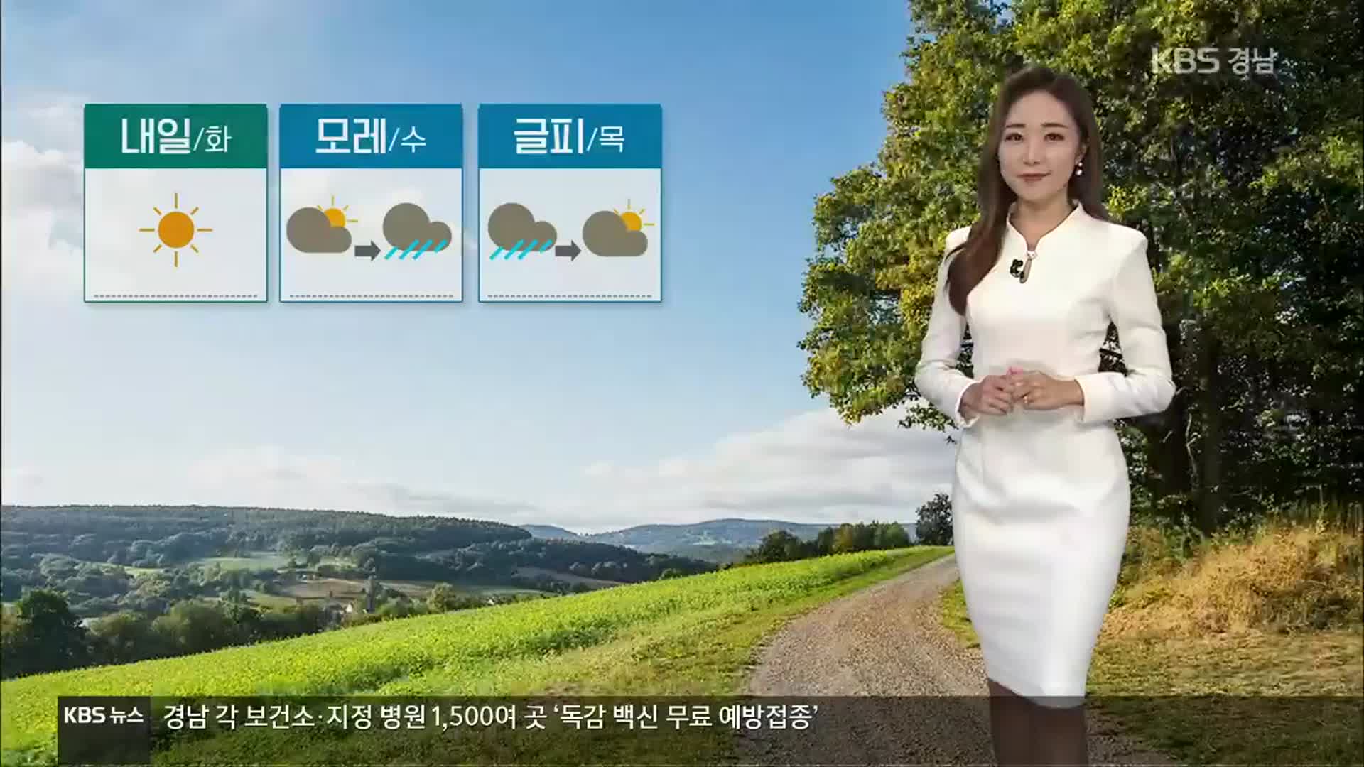 [날씨] 경남 맑다가 모레 밤부터 비…비 내린 뒤 기온↓