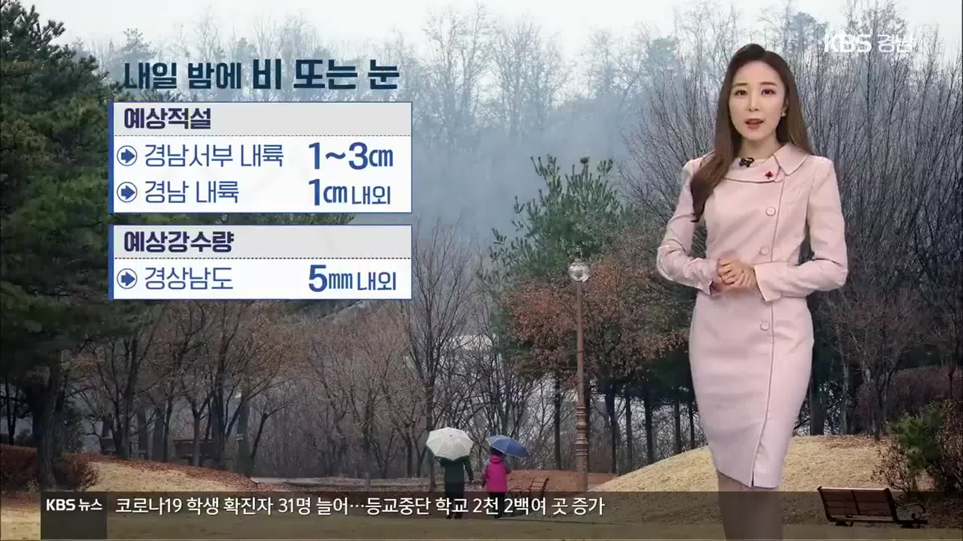 [날씨] 경남 내일 밤 비·눈…이후 매서운 ‘세밑한파’