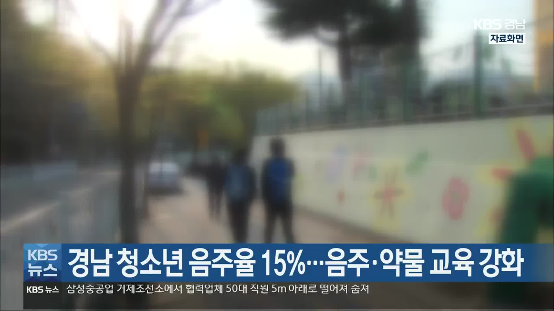 경남 청소년 음주율 15%…음주·약물 교육 강화