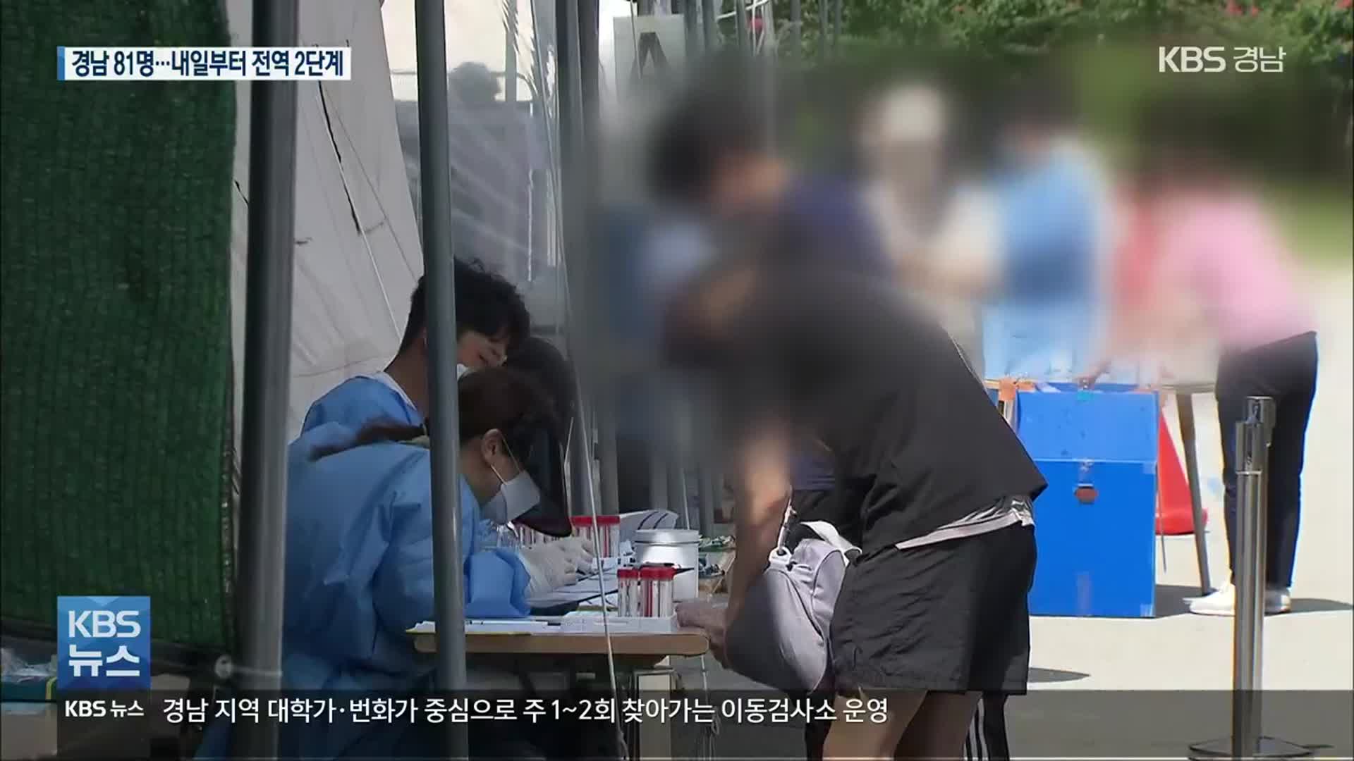 경남 신규 81명…내일부터 전역 2단계