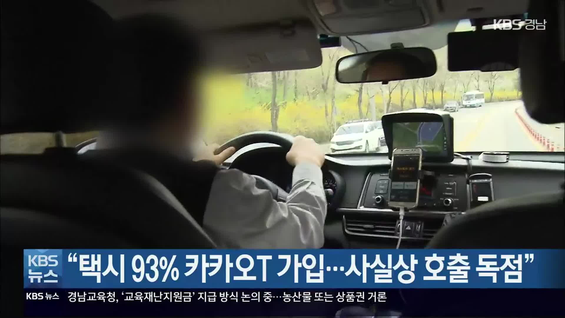 “택시 93% 카카오T 가입…사실상 호출 독점”