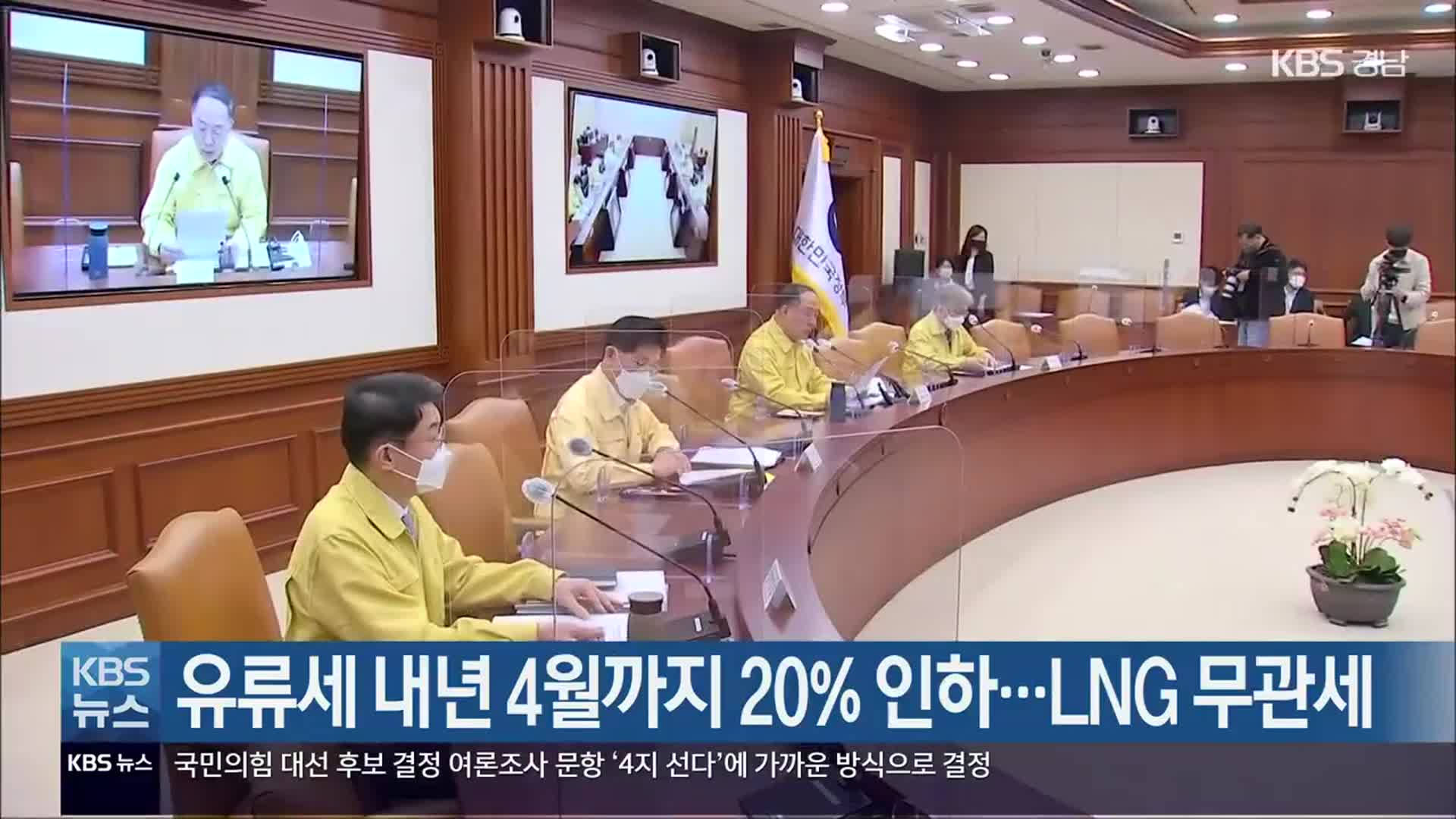 유류세 내년 4월까지 20% 인하…LNG 무관세