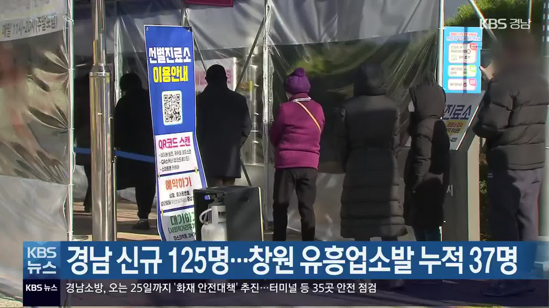 경남 신규 125명…창원 유흥업소발 누적 37명