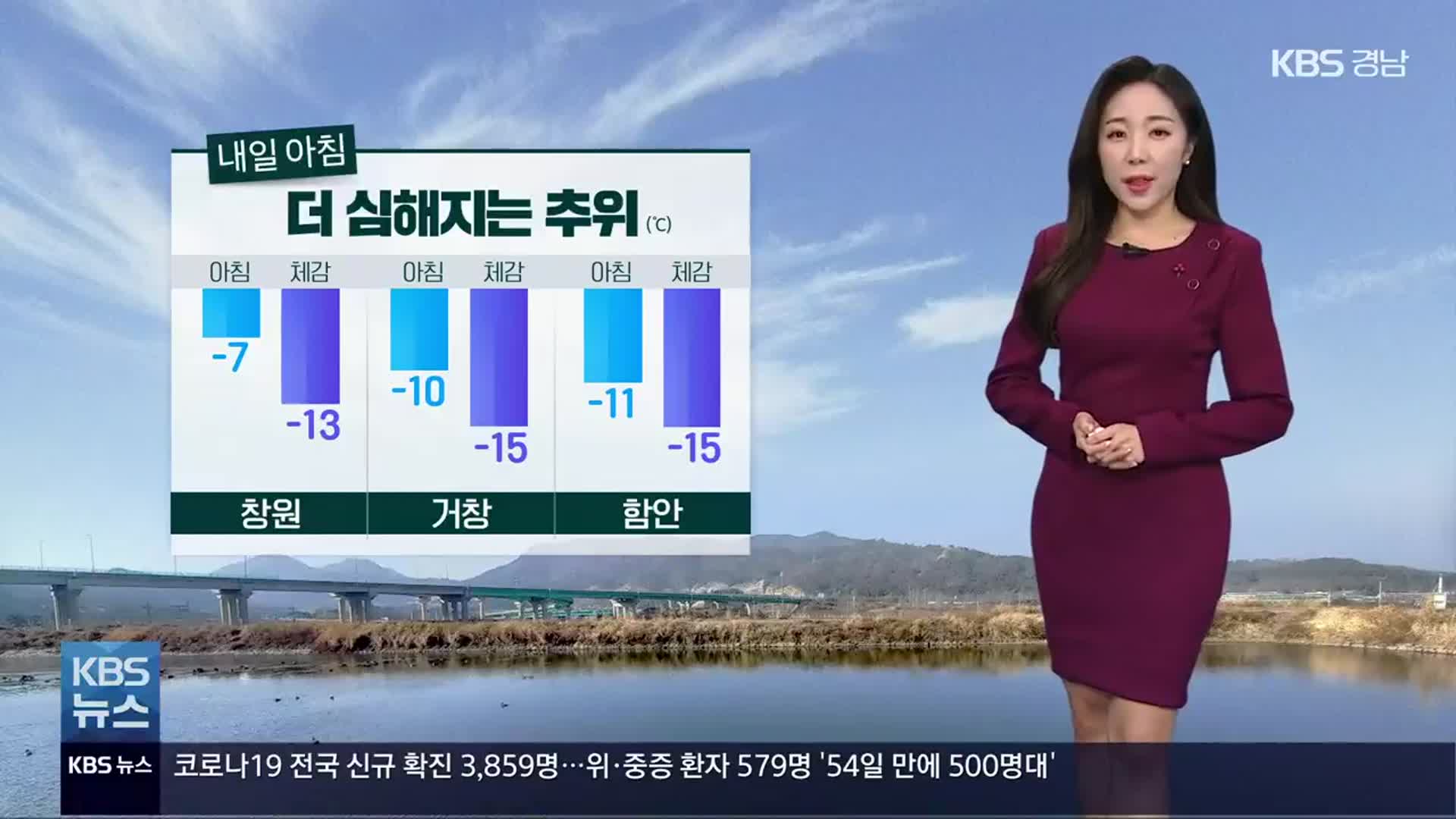 [날씨] 경남 내일 오늘보다 더 추워…체감 온도 -15도 안팎