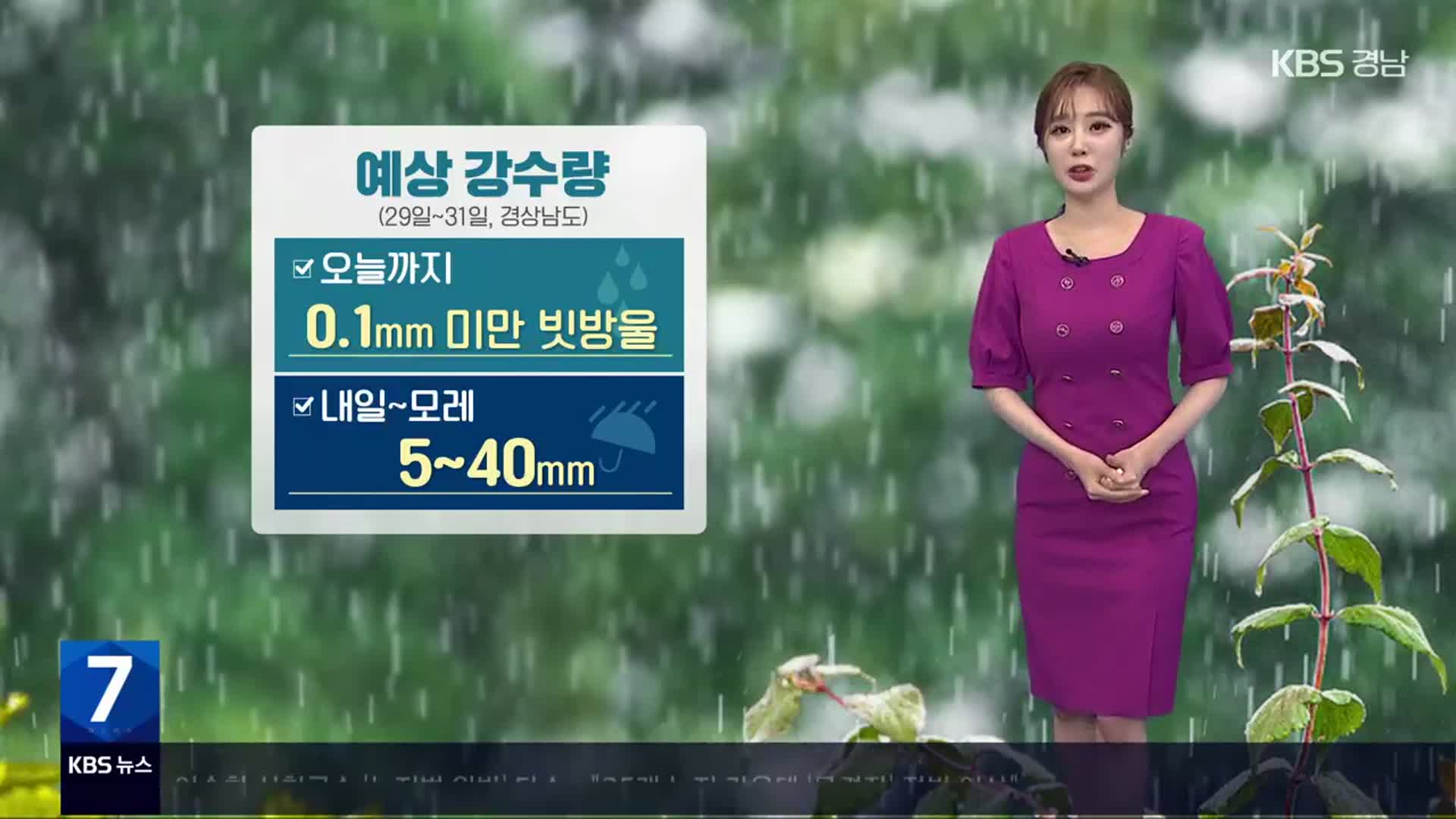 [날씨] 경남 모레까지 ‘비’…예상 강수량 최대 40mm