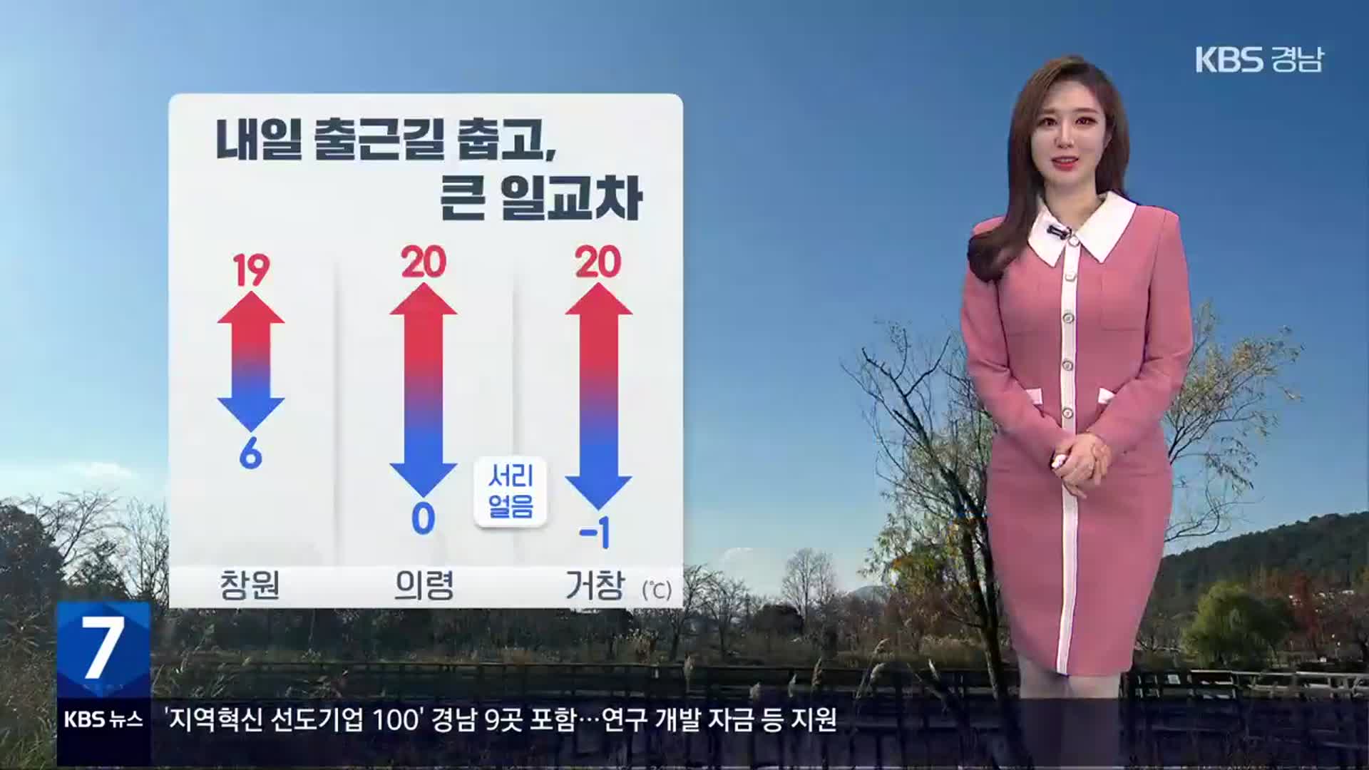 [날씨] 경남 내일 출근길 추위 찾아와…서부내륙 ‘안개 유의’