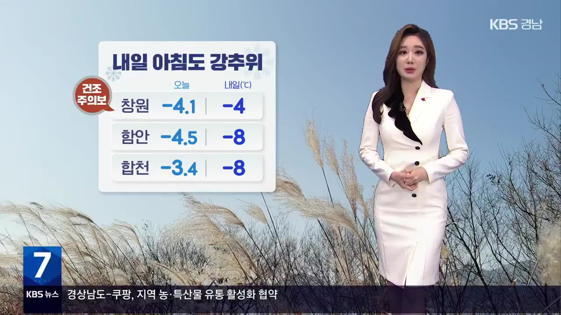 [날씨] 경남 서부 내륙 내일 아침도 꽁꽁…빙판길 조심하세요!