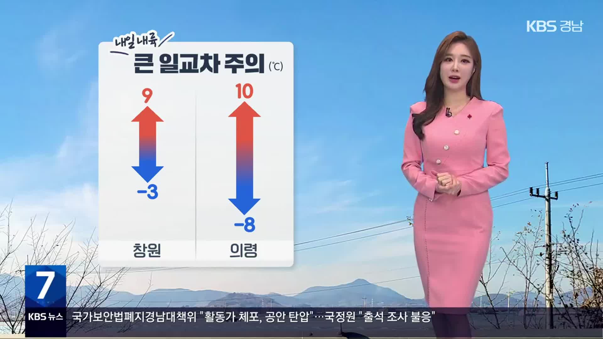 [날씨] 경남 대기 건조 ‘화재 조심’…내일 내륙 큰 일교차 주의