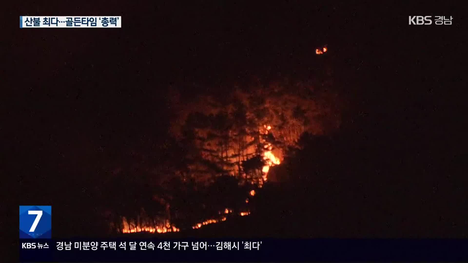 경남 산불 전국 ‘최다’…“대형 산불 막아라”