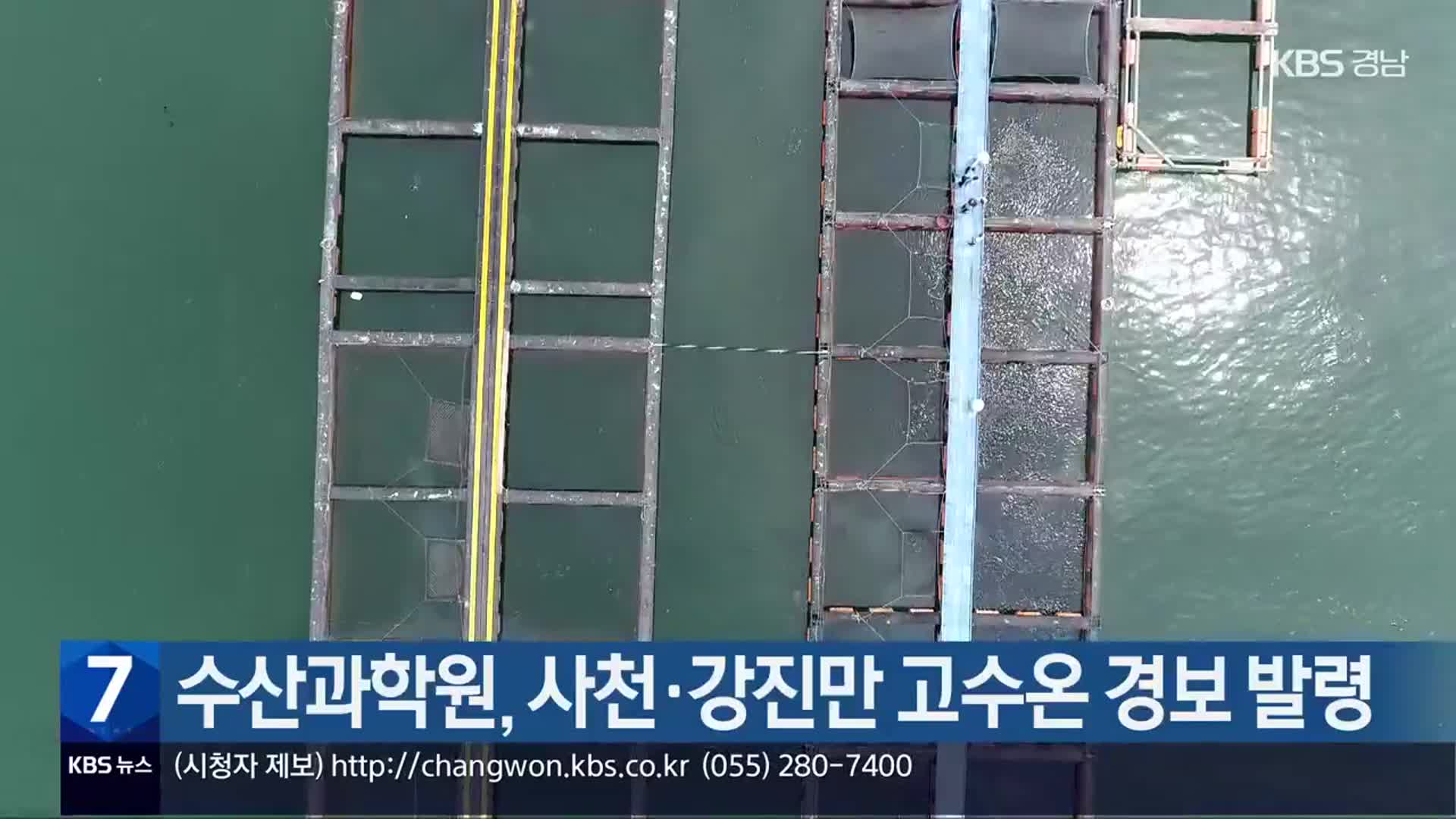 수산과학원, 사천·강진만 고수온 경보 발령