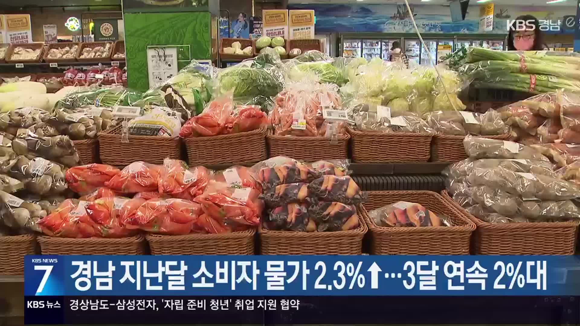 경남 지난달 소비자 물가 2.3%↑…3달 연속 2%대