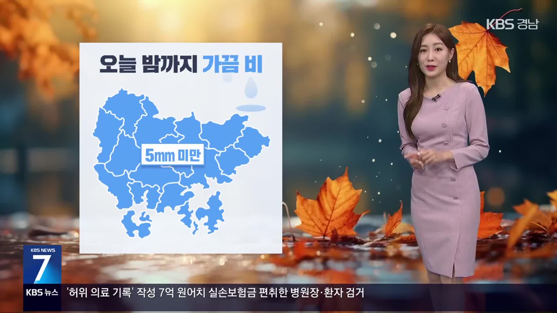 [날씨] 경남 오늘 밤까지 가끔 비…내일 흐리다 차차 맑아져