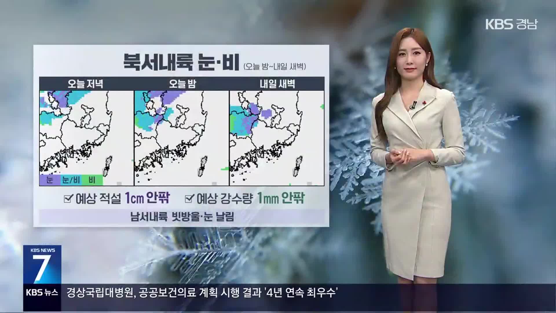 [날씨] 경남 북서내륙 눈·비…동부 대기 건조