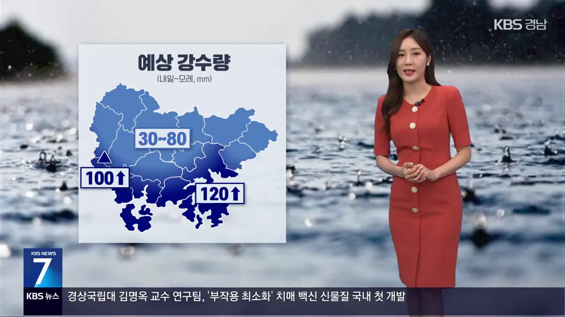 [날씨] 경남 내일부터 강하고 많은 비…남해안 최대 120mm↑