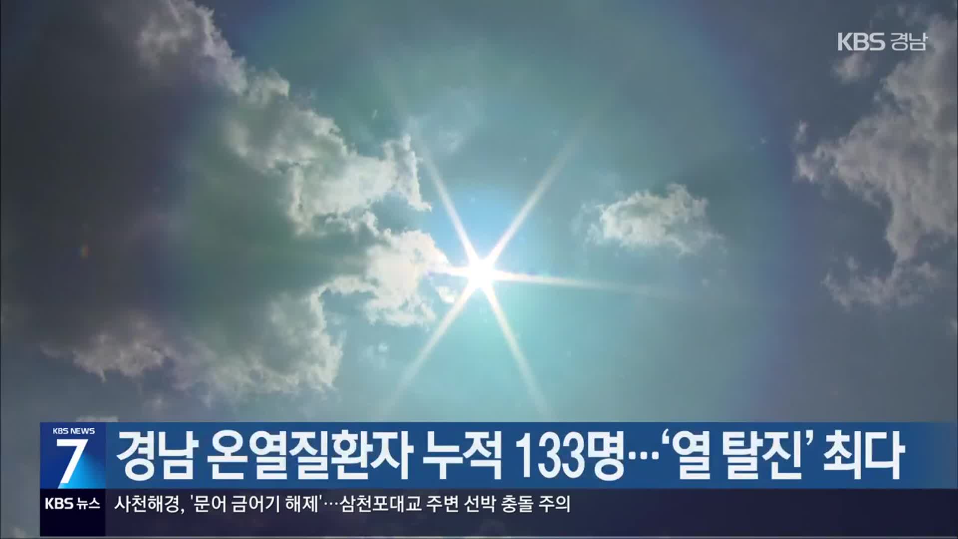 경남 온열질환자 누적 133명…‘열 탈진’ 최다