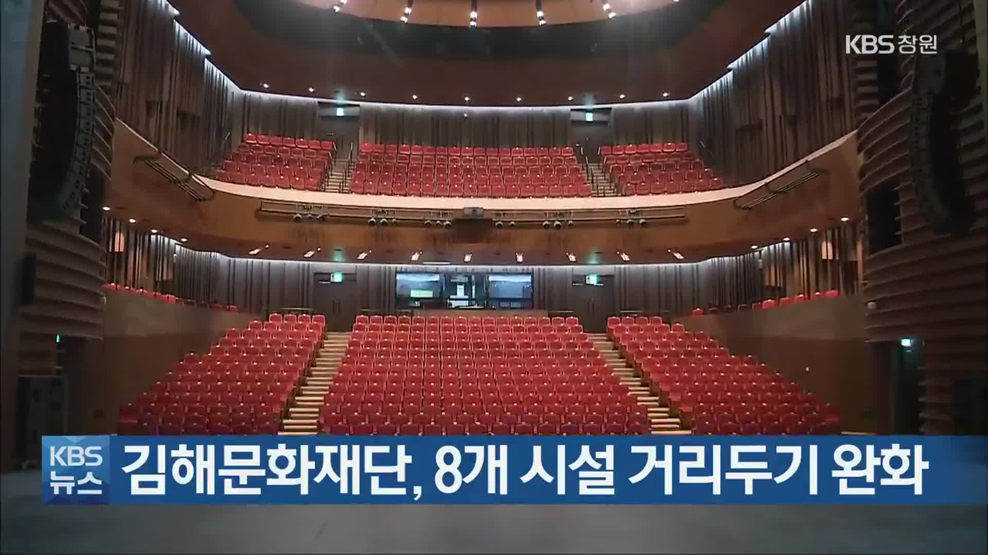 김해문화재단, 8개 시설 거리두기 완화