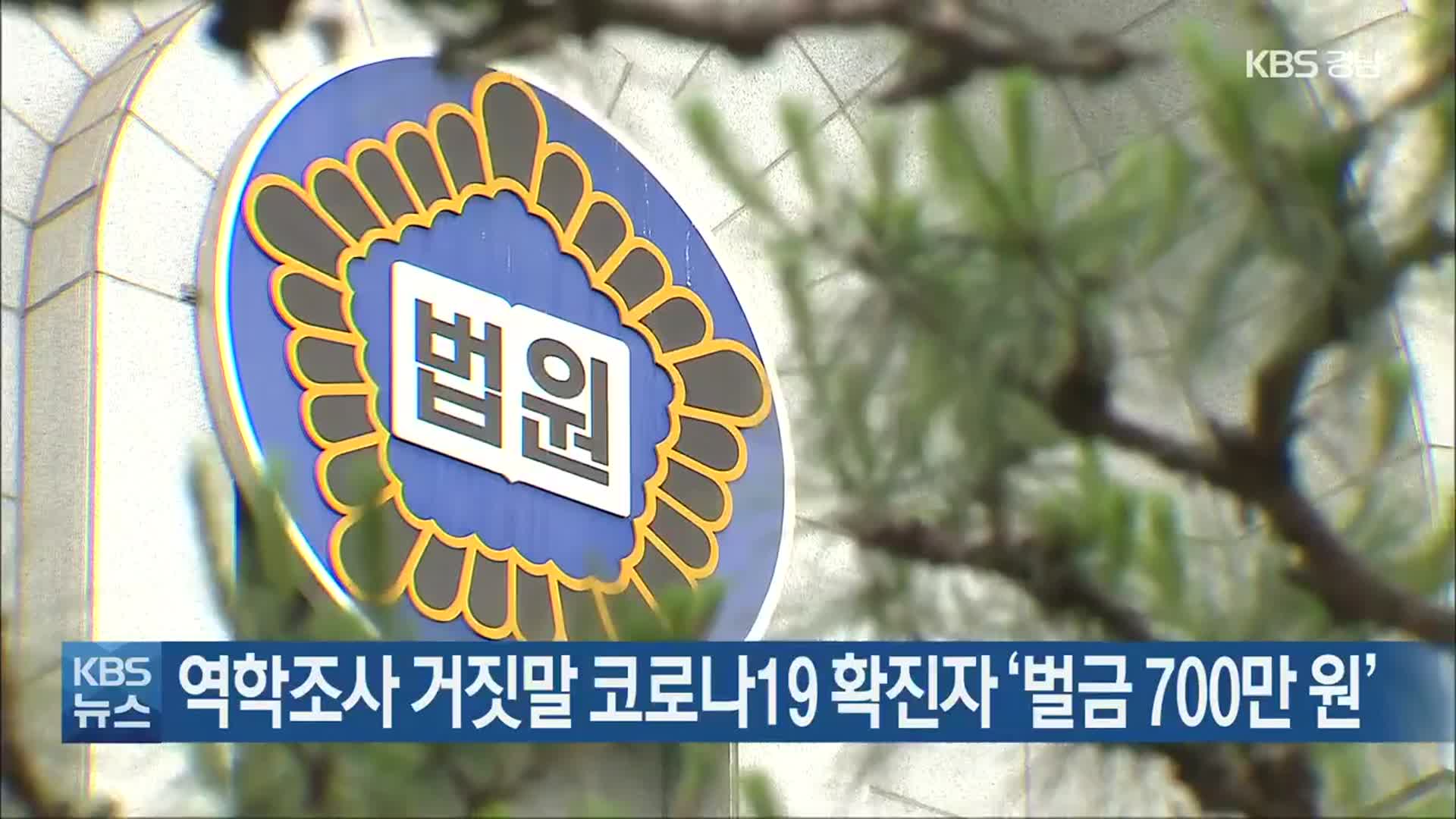 역학조사 거짓말 코로나19 확진자 ‘벌금 700만 원’