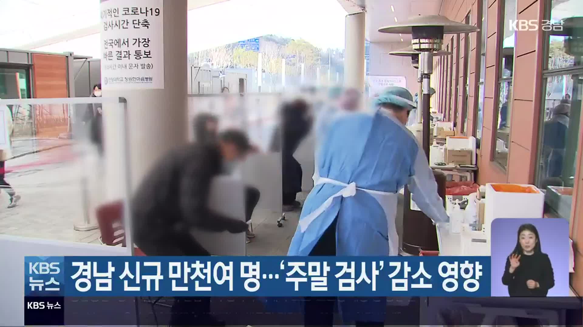 경남 신규 만천여 명…‘주말 검사’ 감소 영향