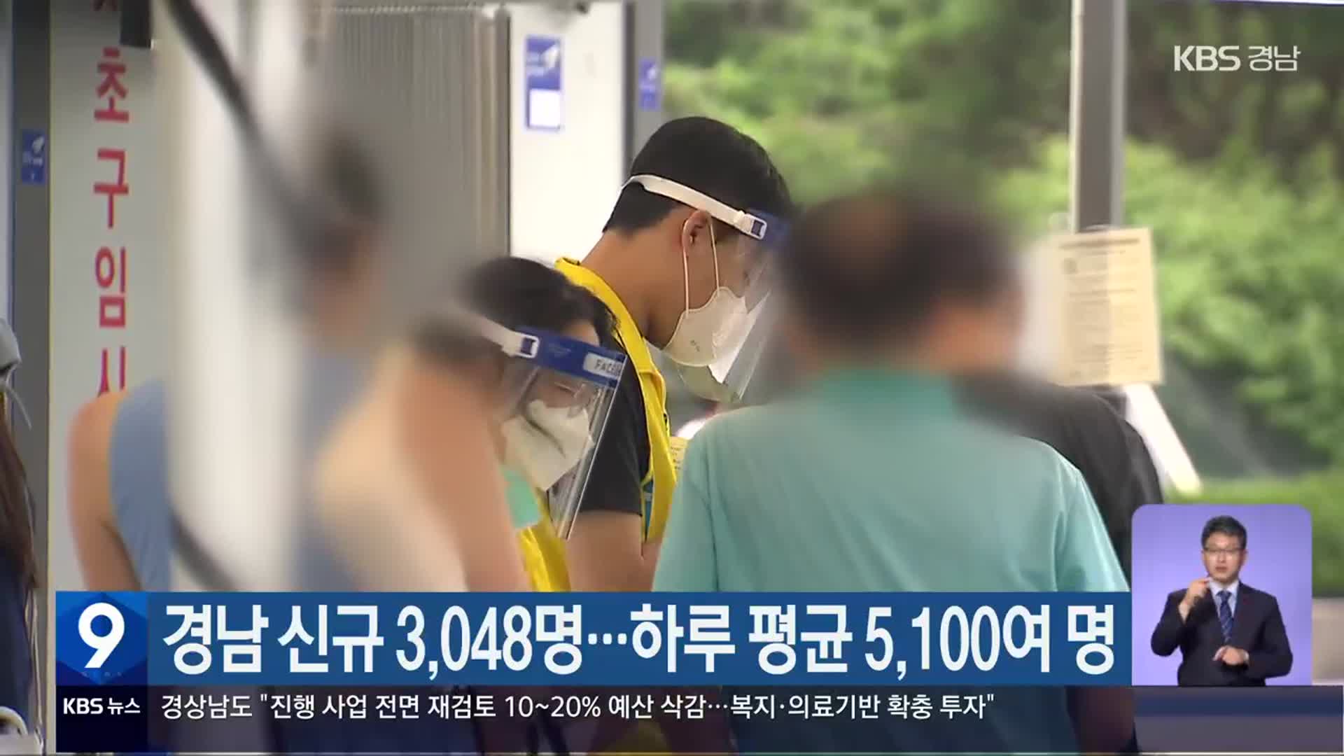 경남 신규 3,048명…하루 평균 5,100여 명