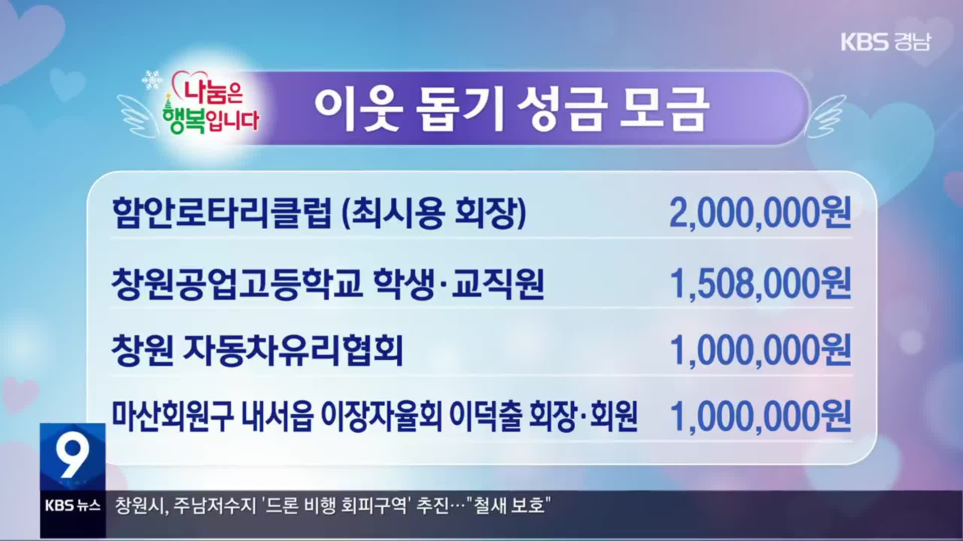 희망나눔 이웃 돕기 성금 모금