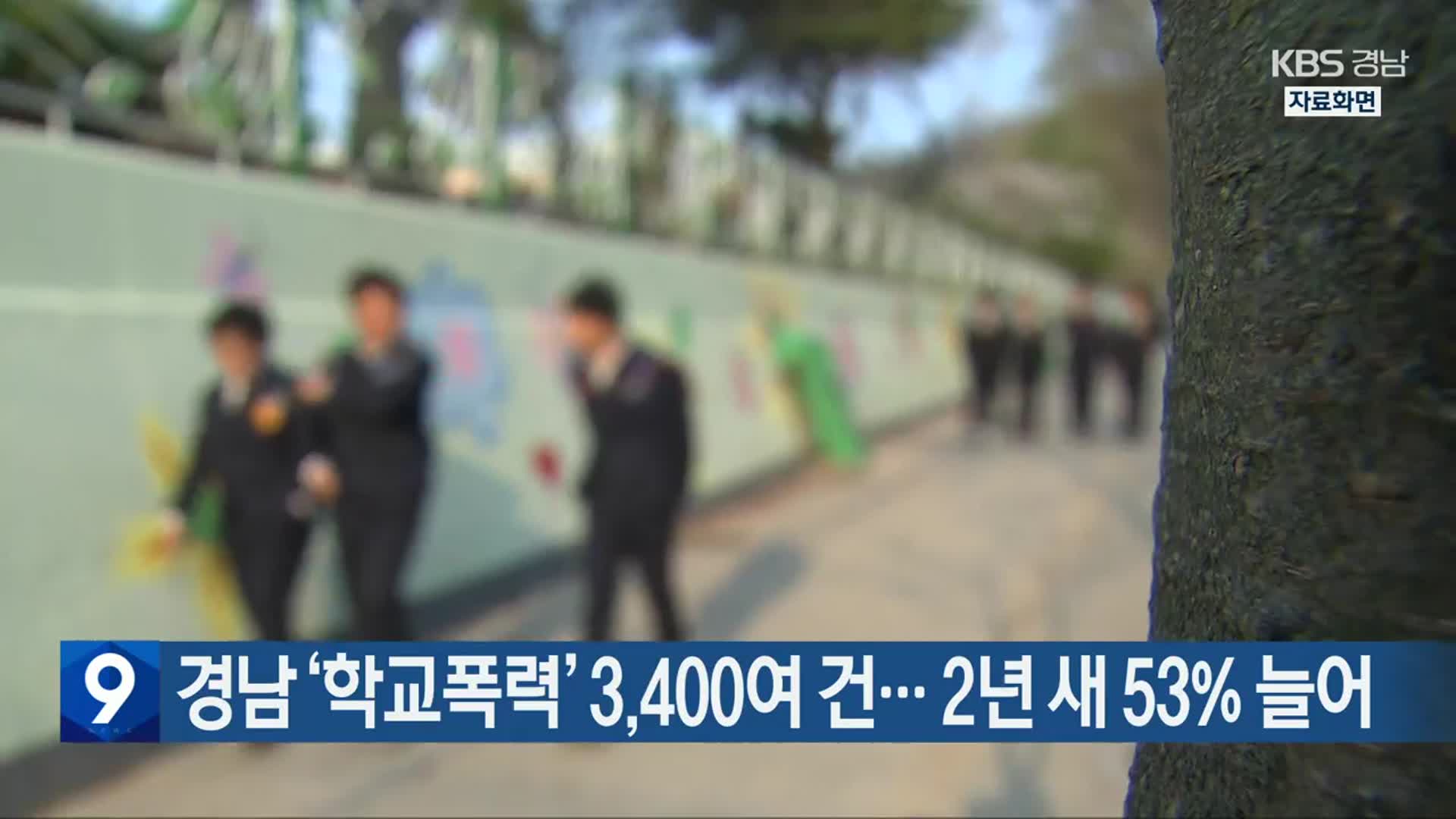 경남 ‘학교폭력’ 3,400여 건…2년 새 53% 늘어