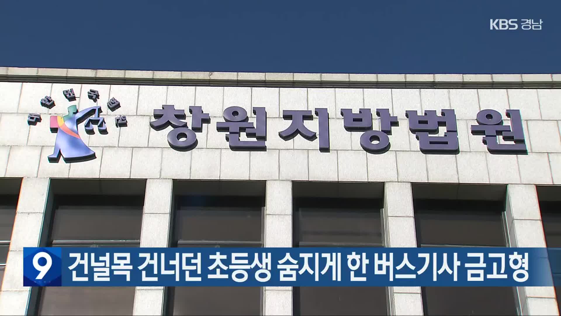 건널목 건너던 초등생 숨지게 한 버스기사 금고형