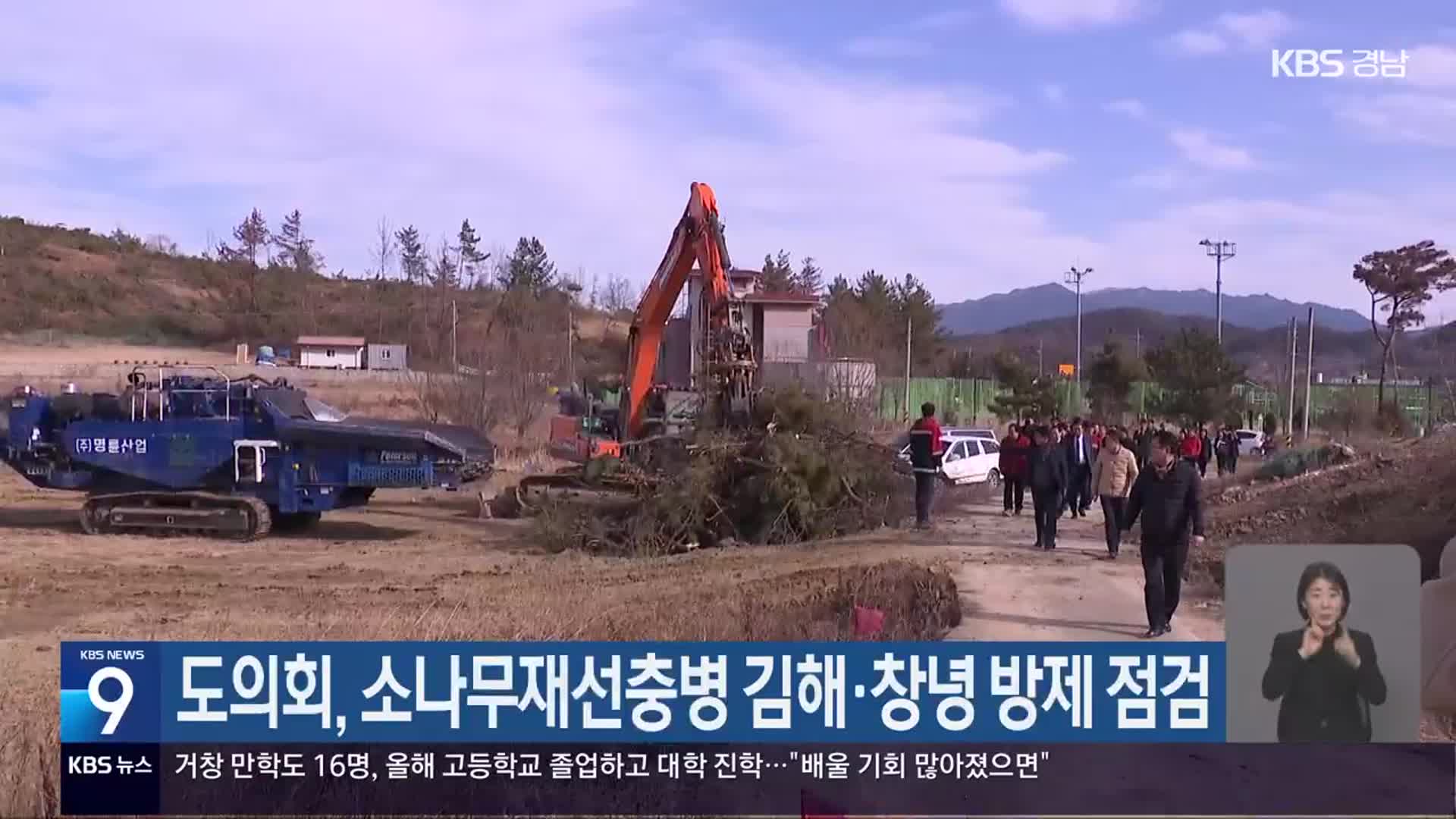 도의회, 소나무재선충병 김해·창녕 방제 점검