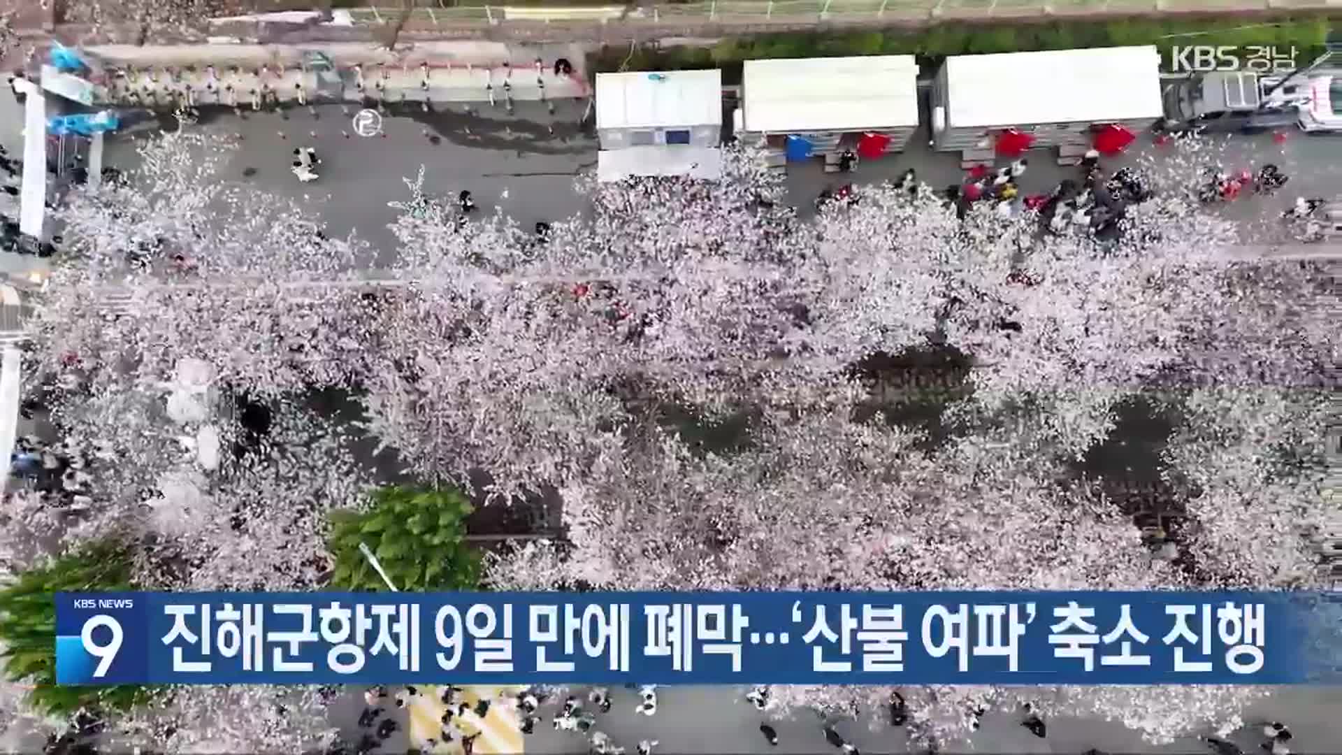 진해군항제 9일 만에 폐막…‘산불 여파’ 축소 진행