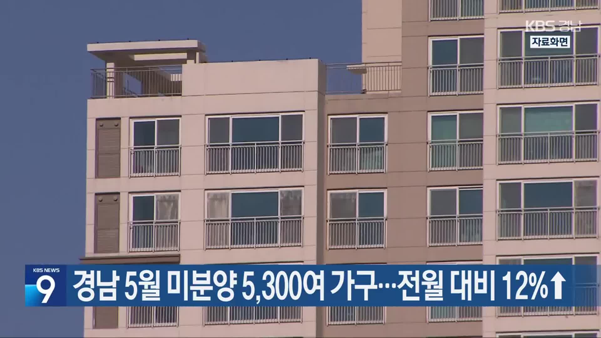 경남 5월 미분양 5,300여 가구…전월 대비 12%↑