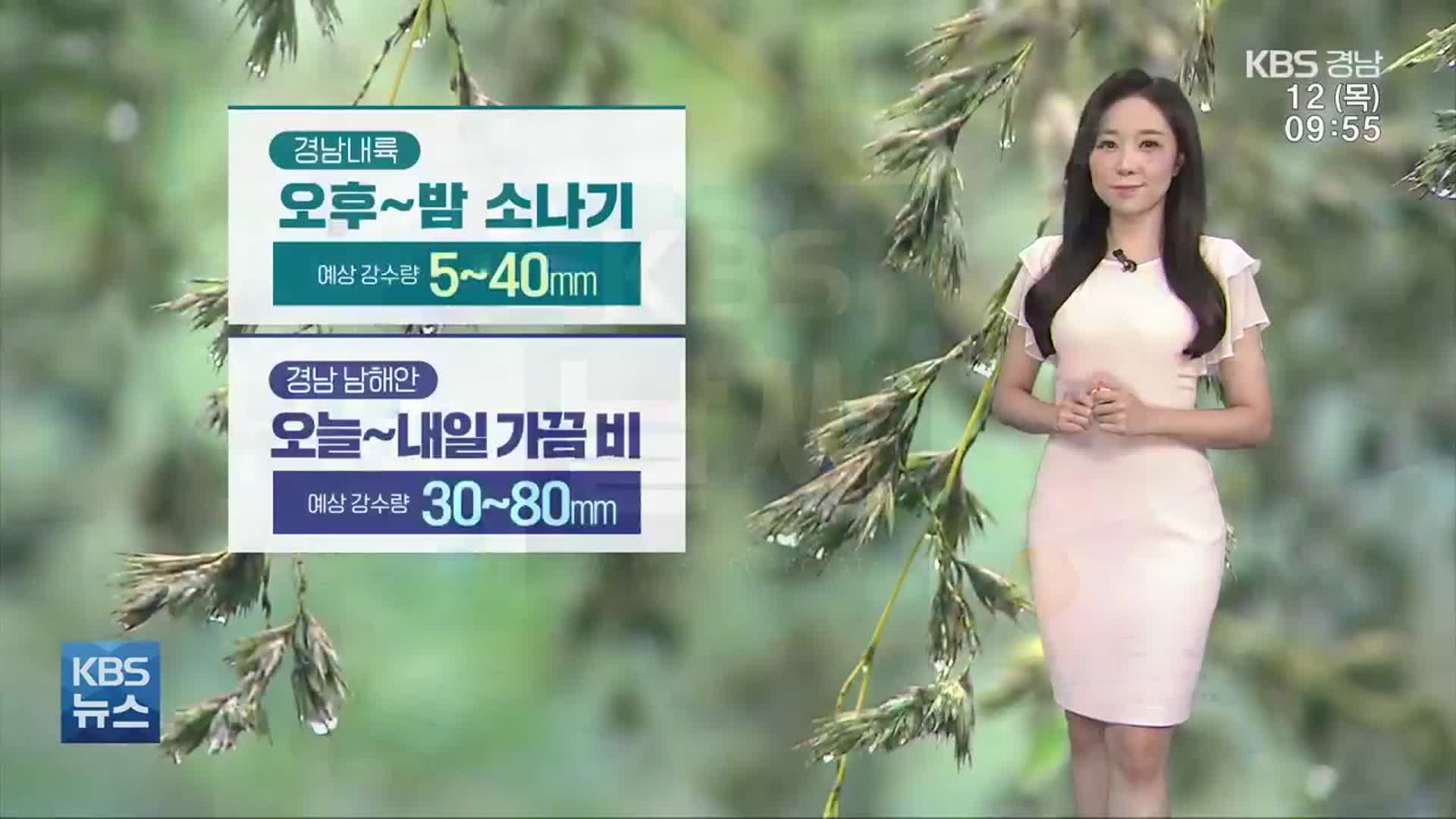 [날씨] 경남 남해안 오늘~내일 비…낮 더위 여전