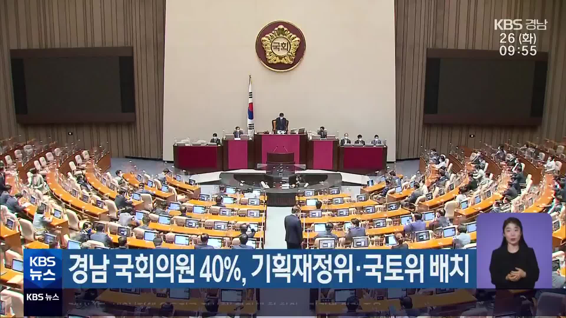 경남 국회의원 40%, 기획재정위·국토위 배치