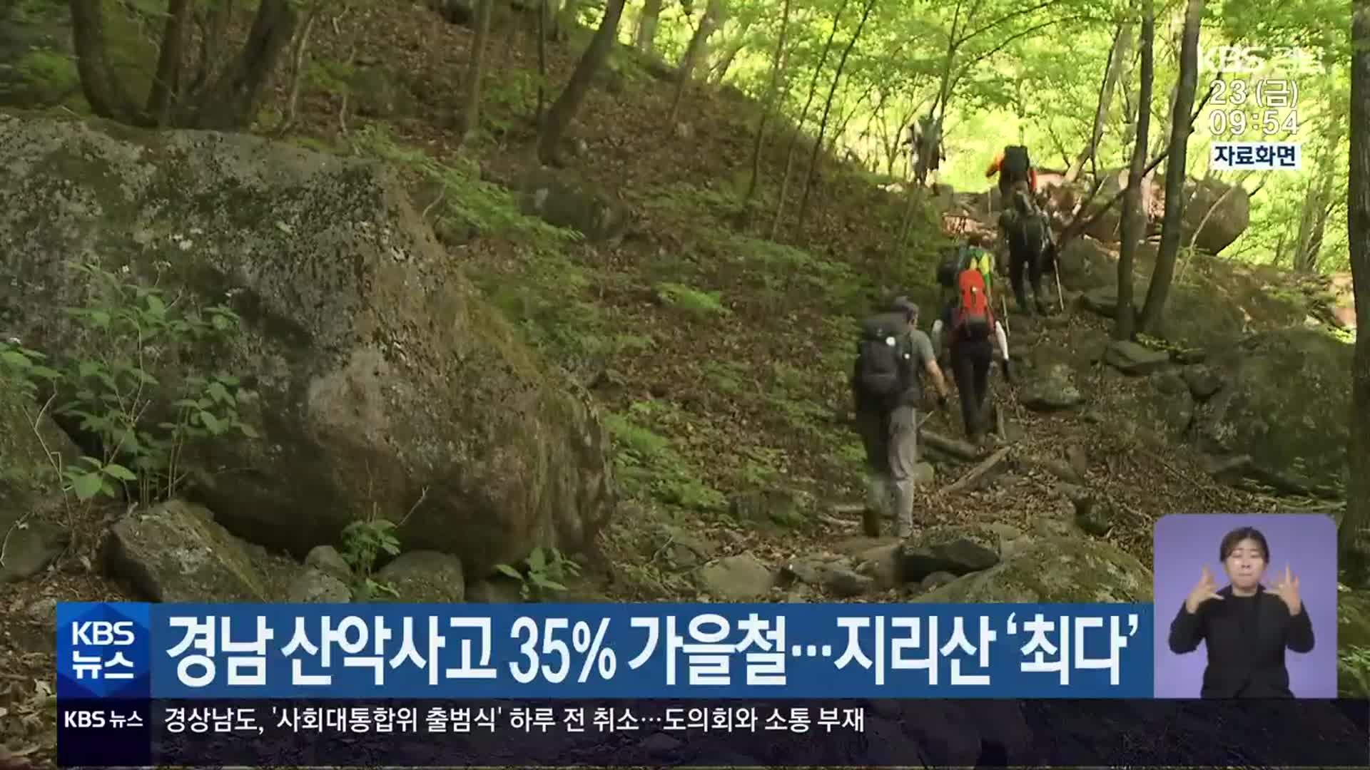 경남 산악사고 35% 가을철…지리산 ‘최다’