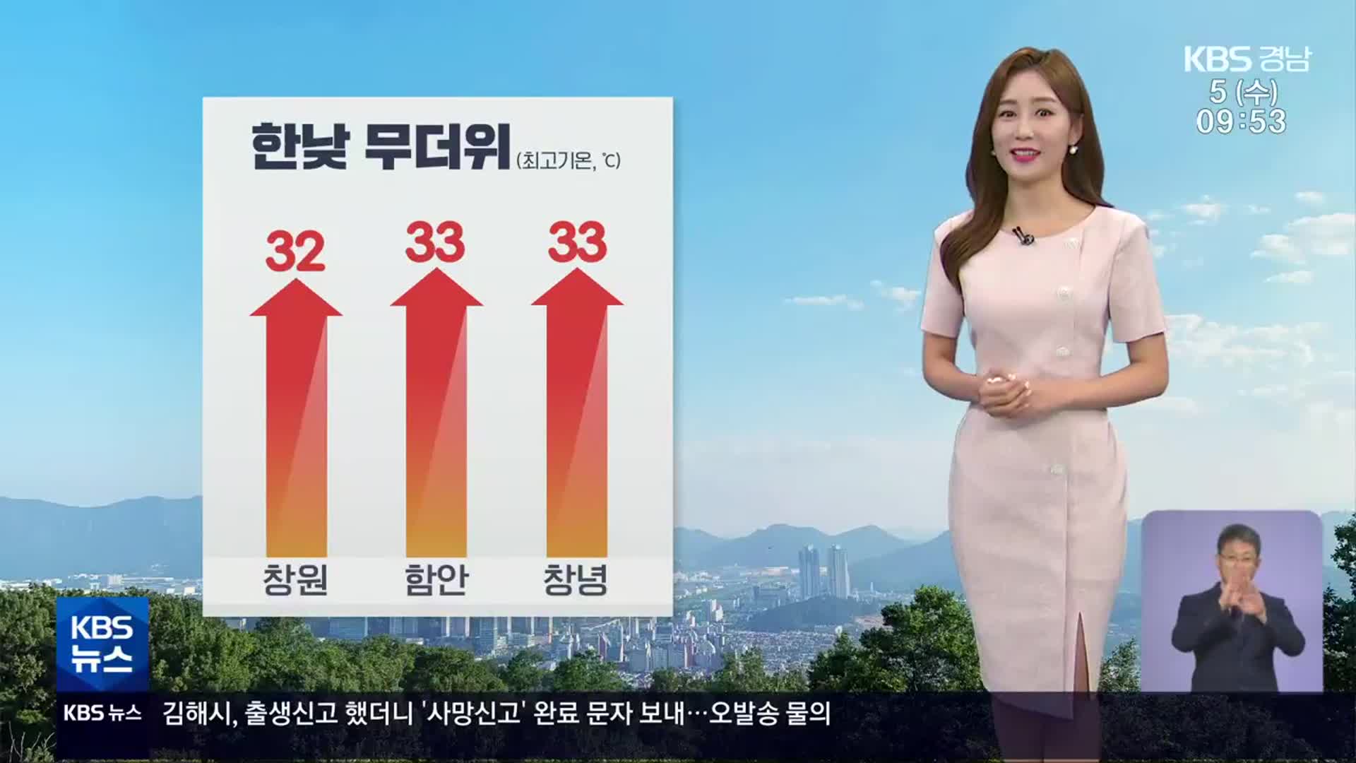 [날씨] 경남 오전 중 비 대부분 소강상태…낮부터 기온 크게 올라 무더위