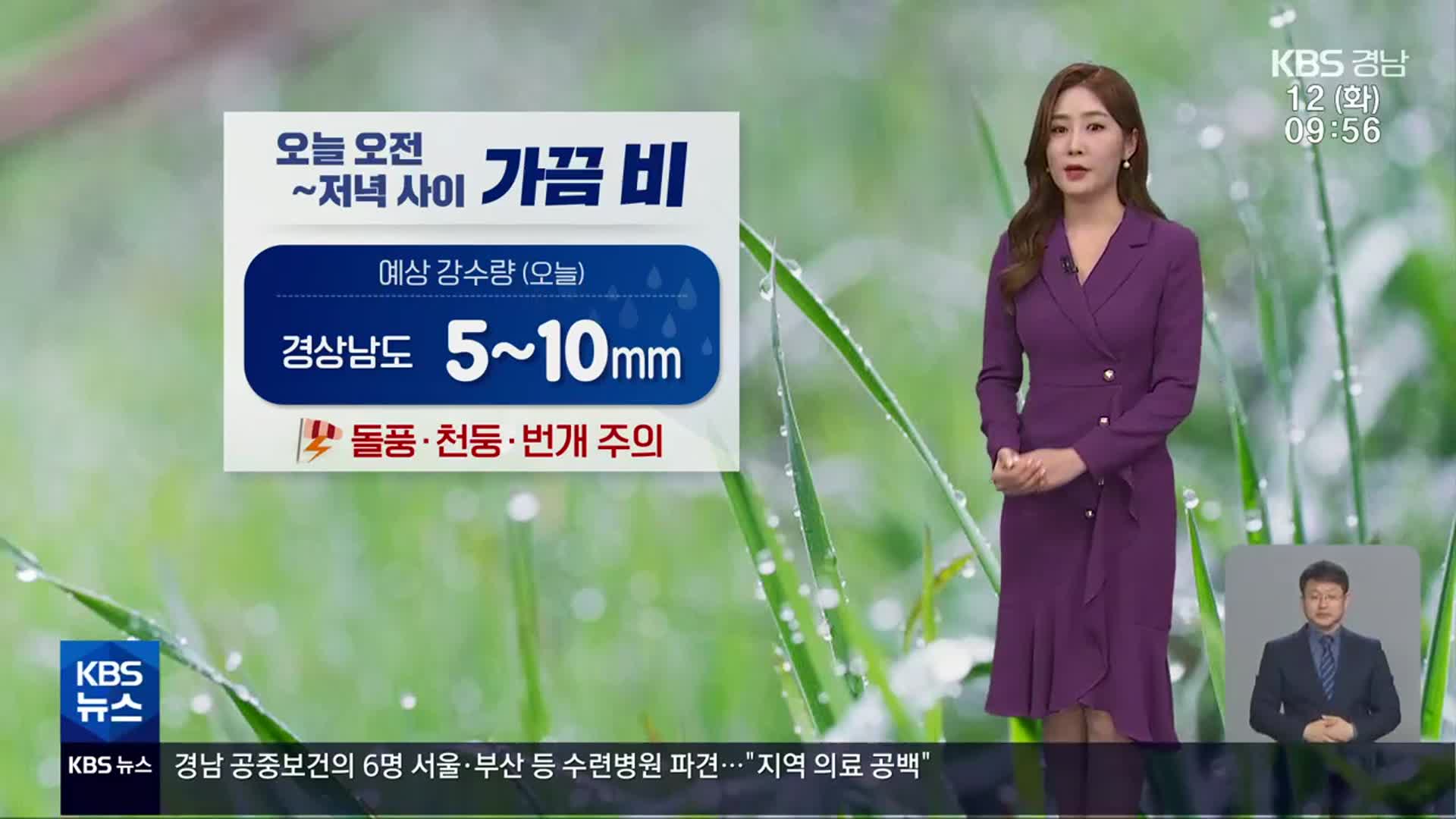 [날씨] 경남 오전부터 가끔 비…해안 강한 바람 주의