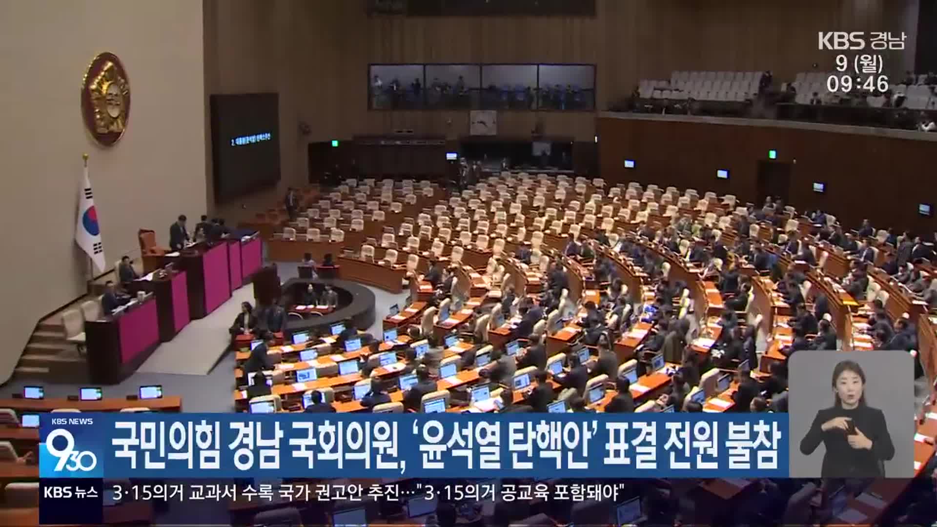 국민의힘 경남 국회의원, ‘윤석열 탄핵안’ 표결 전원 불참